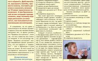 Ингалятор карманный для астматиков. Алгоритм применения, правила