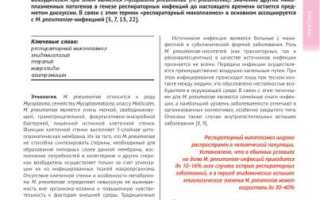 Респираторный микоплазмоз у взрослых. Симптомы, лечение