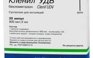 Кленил УДВ (Clenil UDV) для ингаляций. Инструкция по применению