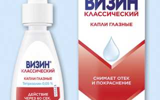 Визин (Visine) глазные капли. Цена, инструкция по применению, аналоги