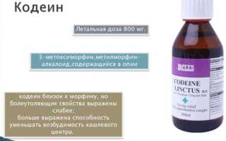 Кодеин наркотик. Эффекты и последствия, препараты