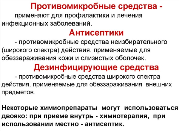 Антисептические и дезинфицирующие средства фармакология. Классификация