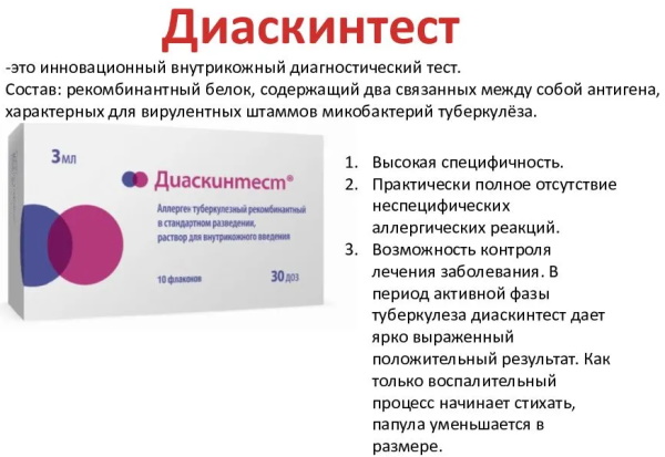 Диаскинтест. Противопоказания у детей, с какого возраста, норма, оценка