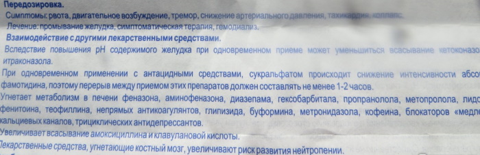 Фамотидин (Famotidine). Инструкция, показания к применению, цена, отзывы