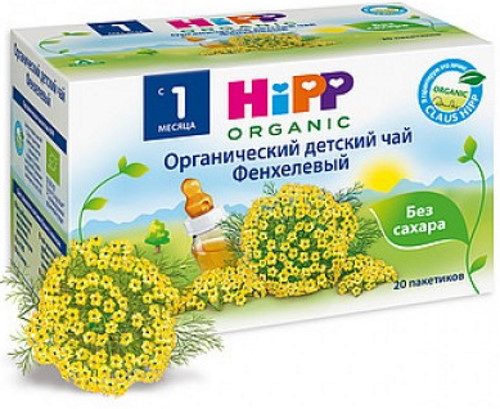 Хипп (HiPP) чай для новорожденных с ромашкой, фенхелем от коликов
