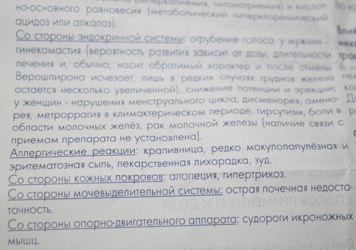 Верошпирон (Verospiron). Аналоги и заменители, инструкция по применению, цена