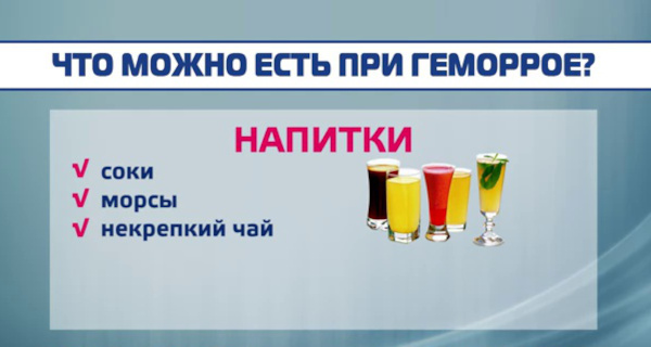 Диета при геморрое у мужчин. Питание в период обострения, меню
