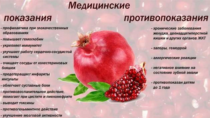Гранатовые косточки. Польза и вред для организма