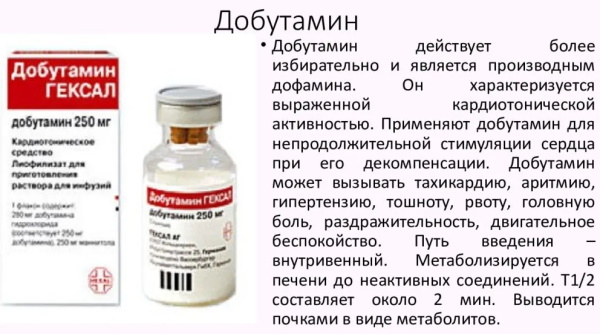 Добутамин и аналоги, заменители препарата. Цены