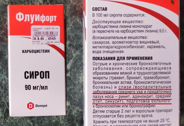 Флуифорт (Fluifort) сироп для детей. Отзывы, инструкция по применению, аналоги