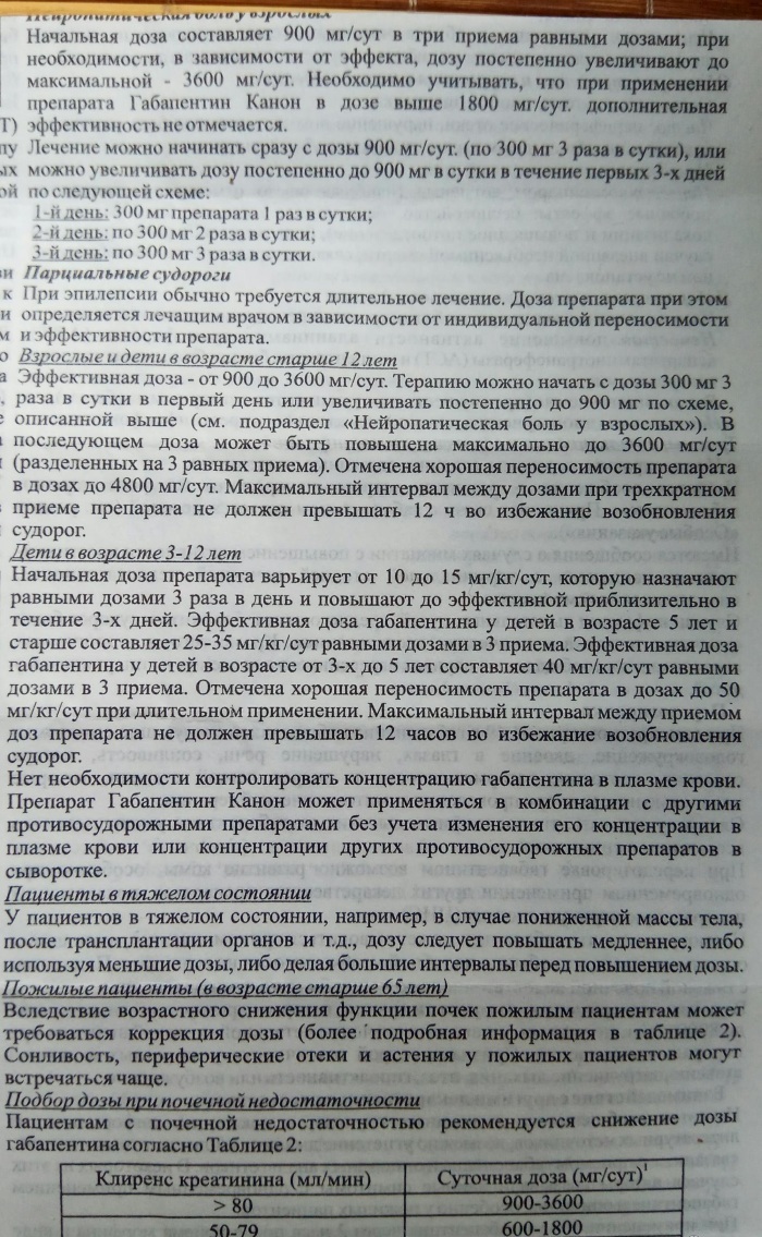 Габапентин Канон. Что это такое, инструкция по применению, для чего нужен, цена