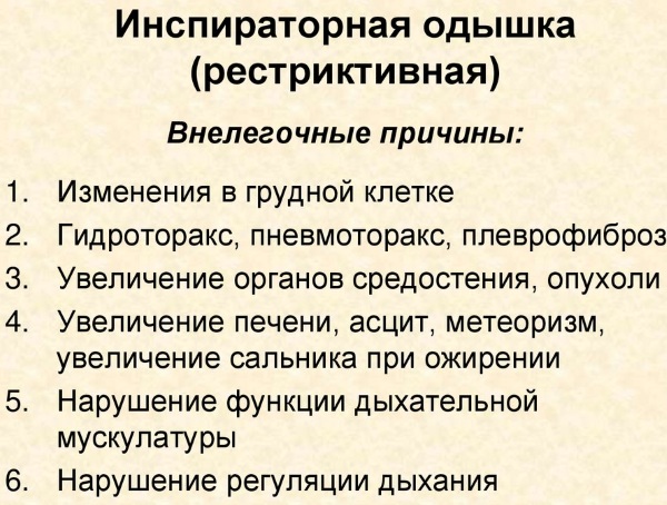 Инспираторная одышка. Характерна для чего, что это такое, заболевания