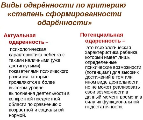 Одаренность в психологии. Что это такое, виды, диагностика, признаки у детей