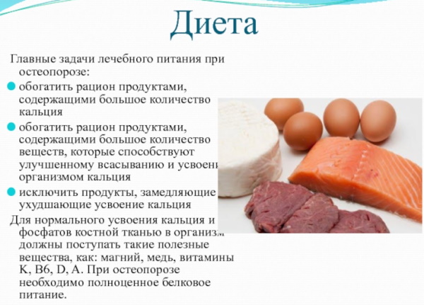 Питание при остеопорозе. Диета, продукты, лечение народными средствами