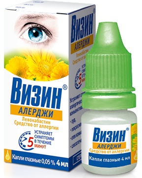 Визин (Visine) глазные капли. Цена, инструкция по применению, аналоги