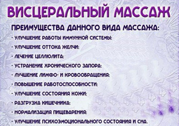 Висцеральный массаж живота. Фото, отзывы, противопоказания